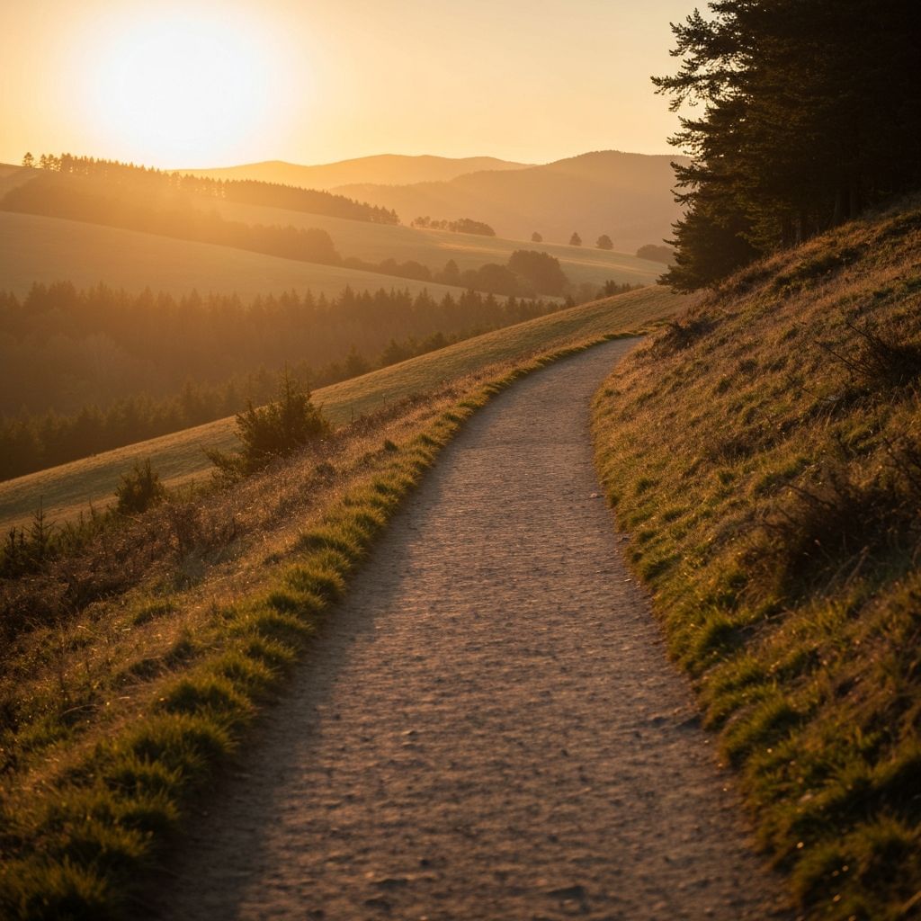 Путања кроз мирну природу - симбол путовања и развоја